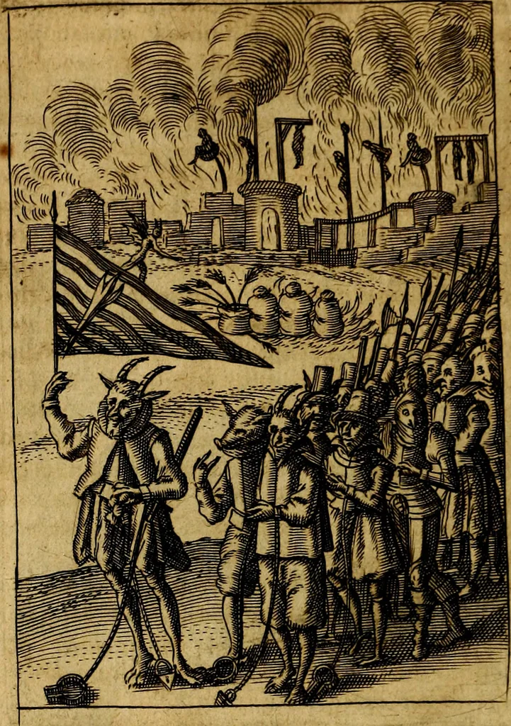 An illustration from Viridarium hieroglyphico-morale. In quo ... mores huius aevi ... explicantur, & non tantum dictis, & exemplis historiarum veterum ac recentium, ex sacris scripturis, sanctis Patribus, seu Dd. ecclesiae, poetis, philosophis, historicis cum Christianorum tum gentilium, sed etiam artificiosissimis eiconibus hieroglyphicis illustrantur, 1619, leaf 179