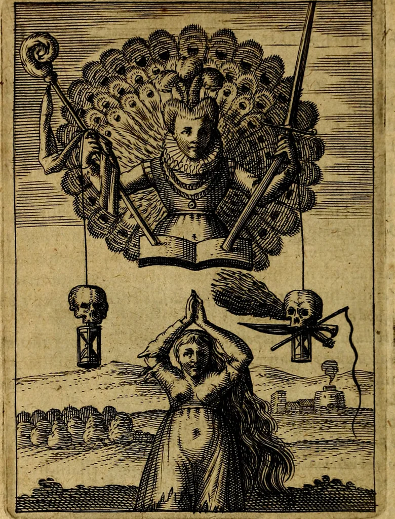 An illustration from Viridarium hieroglyphico-morale. In quo ... mores huius aevi ... explicantur, & non tantum dictis, & exemplis historiarum veterum ac recentium, ex sacris scripturis, sanctis Patribus, seu Dd. ecclesiae, poetis, philosophis, historicis cum Christianorum tum gentilium, sed etiam artificiosissimis eiconibus hieroglyphicis illustrantur, 1619, leaf 83