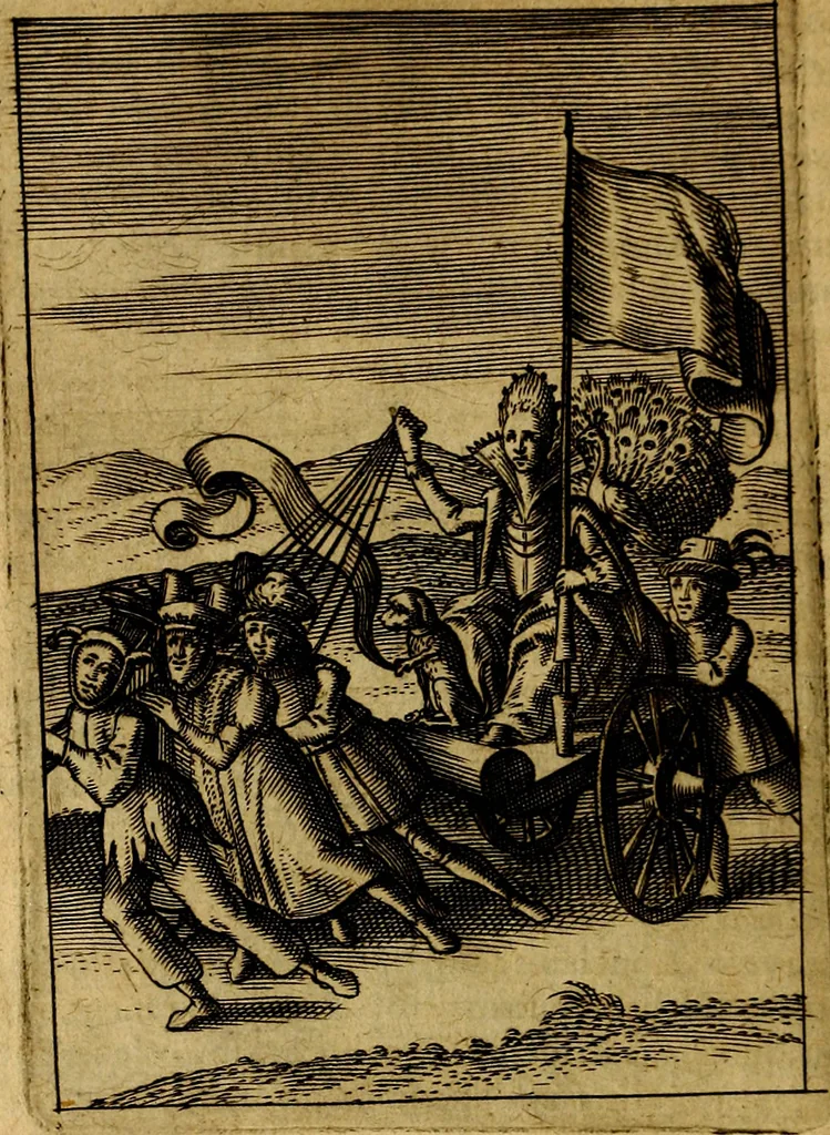 An illustration from Viridarium hieroglyphico-morale. In quo ... mores huius aevi ... explicantur, & non tantum dictis, & exemplis historiarum veterum ac recentium, ex sacris scripturis, sanctis Patribus, seu Dd. ecclesiae, poetis, philosophis, historicis cum Christianorum tum gentilium, sed etiam artificiosissimis eiconibus hieroglyphicis illustrantur, 1619, leaf 85
