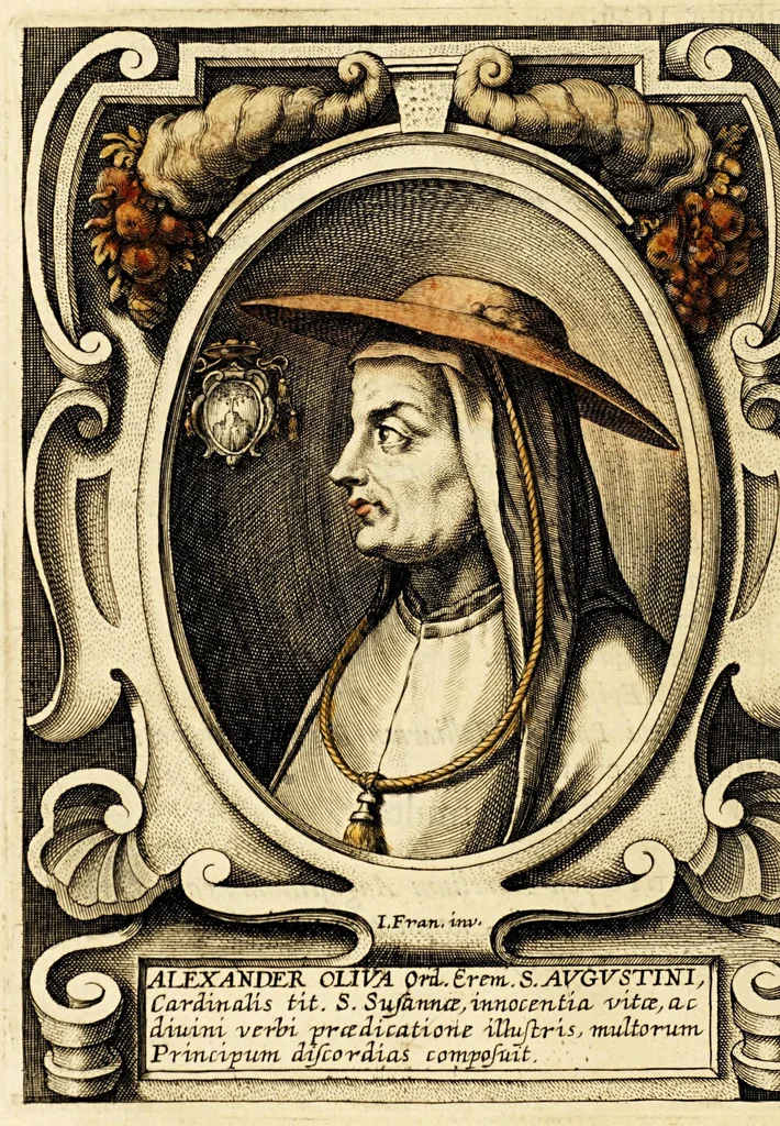 An illustration from Virorum illustrium ex ordine eremitarum D. Augustini elogia : cum singulorum expressis ad vivum iconibus., 1636, leaf 100