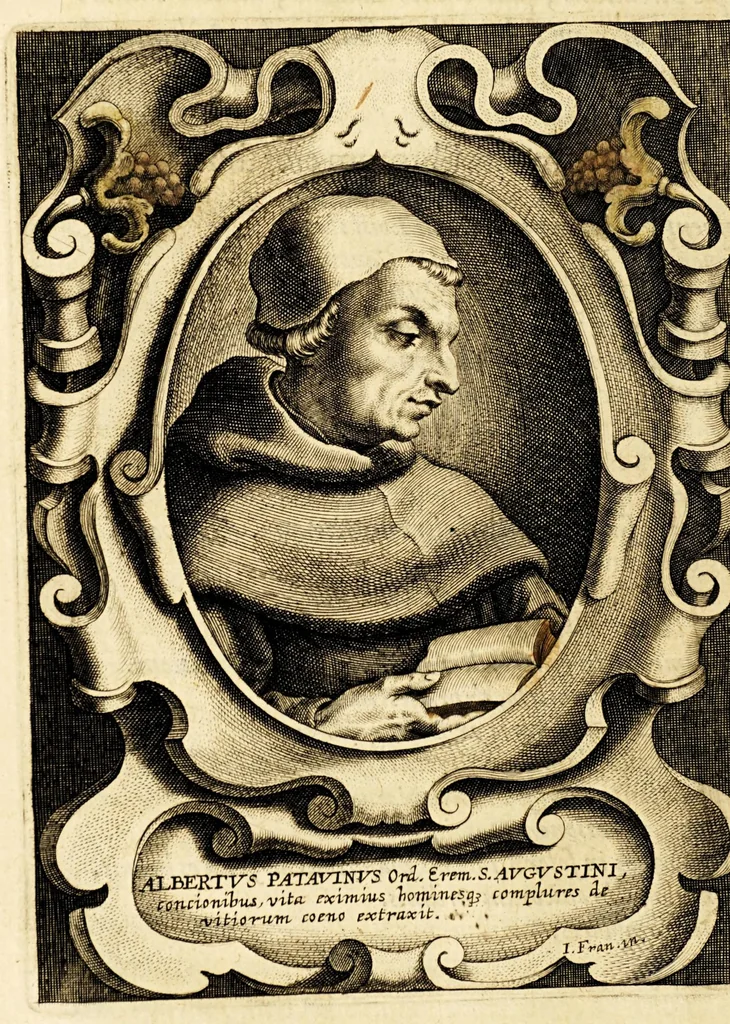 An illustration from Virorum illustrium ex ordine eremitarum D. Augustini elogia : cum singulorum expressis ad vivum iconibus., 1636, leaf 134