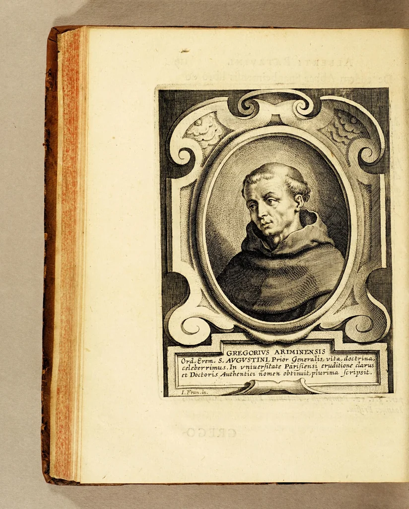 An illustration from Virorum illustrium ex ordine eremitarum D. Augustini elogia : cum singulorum expressis ad vivum iconibus., 1636, leaf 138