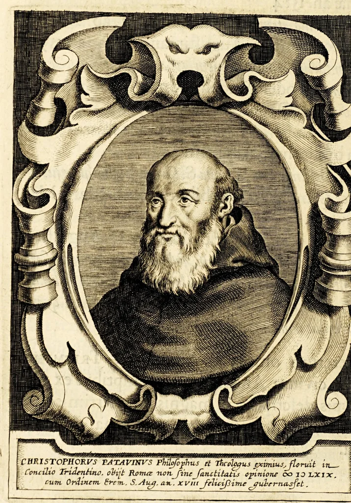 An illustration from Virorum illustrium ex ordine eremitarum D. Augustini elogia : cum singulorum expressis ad vivum iconibus., 1636, leaf 158
