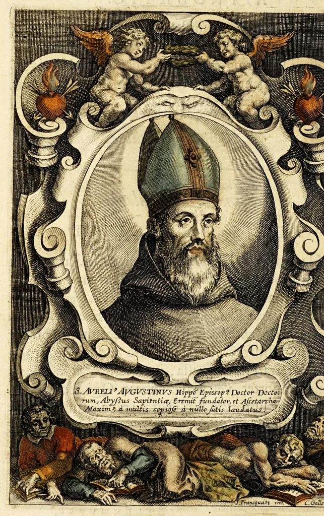 An illustration from Virorum illustrium ex ordine eremitarum D. Augustini elogia : cum singulorum expressis ad vivum iconibus., 1636, leaf 18