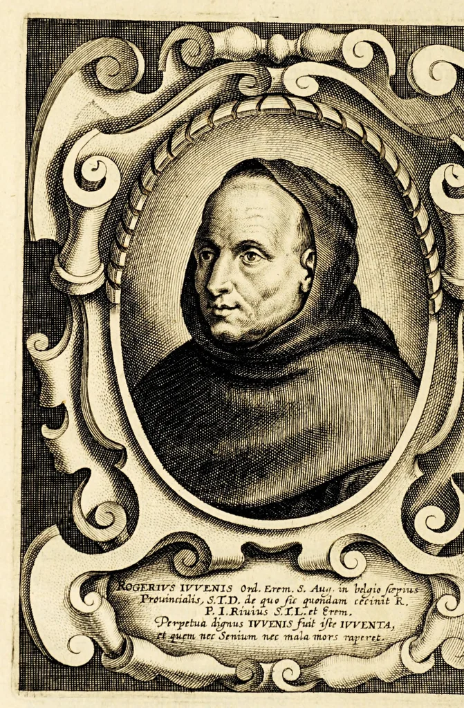 An illustration from Virorum illustrium ex ordine eremitarum D. Augustini elogia : cum singulorum expressis ad vivum iconibus., 1636, leaf 212