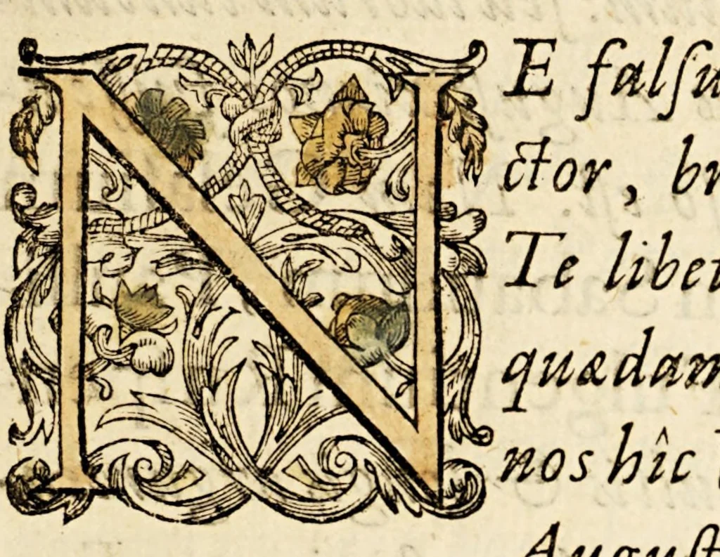 An illustration from Virorum illustrium ex ordine eremitarum D. Augustini elogia : cum singulorum expressis ad vivum iconibus., 1636, leaf 9