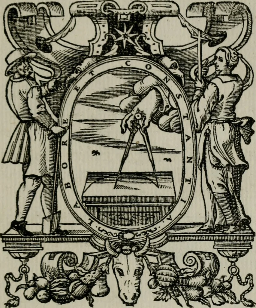 An illustration from Virtutes cardinales ethico emblemate expressae : ad praenob. et generos. dominum D. Franciscum de Kinschot, equitem ordinis S. Iacobi, etc, 1645, leaf 56