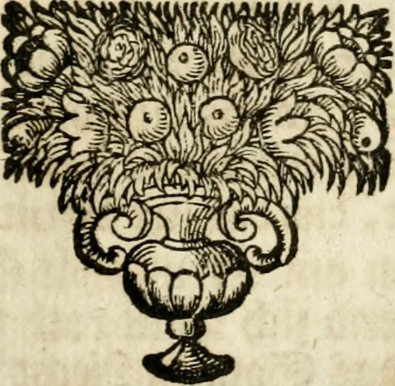An illustration from VIrtVosIVs pantheon, Deo & sanCtIs ereCtVM, id est, Sermones panegyrici de praecipuis sacrorum ordinum fundatoribus, patriarchis, aliisque terrarum patronis, ad normam & formam Psalmo-graphi, Psal. 148.v.I : LaVDate IpsVM In eXCeLsIs : insertis nonnullis festis de B.M.V. de circumcisione Domini &c. & duodecim signis praedestinationis, quorum singula singulis mensibus praefiguntur cum symbolis chrono-graphicis, & figuris = Das ist, Lob-Predigen von denen fürnehmsten heil. Ordens-Stifftern, Patriarchen, und andern heiligen Lands-Patronen : dann auch auff etwelchen Mariae-Festtägen, und von denen 12. Zeichen der göttlichen Gnaden-Wahl, deren jedes jedem Monat vorgesetzt wird : pars [I-III], 1723, leaf 318
