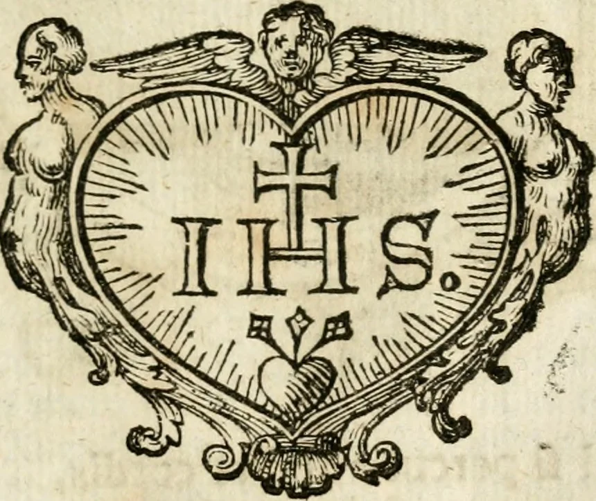 An illustration from VIrtVosIVs pantheon, Deo & sanCtIs ereCtVM, id est, Sermones panegyrici de praecipuis sacrorum ordinum fundatoribus, patriarchis, aliisque terrarum patronis, ad normam & formam Psalmo-graphi, Psal. 148.v.I : LaVDate IpsVM In eXCeLsIs : insertis nonnullis festis de B.M.V. de circumcisione Domini &c. & duodecim signis praedestinationis, quorum singula singulis mensibus praefiguntur cum symbolis chrono-graphicis, & figuris = Das ist, Lob-Predigen von denen fürnehmsten heil. Ordens-Stifftern, Patriarchen, und andern heiligen Lands-Patronen : dann auch auff etwelchen Mariae-Festtägen, und von denen 12. Zeichen der göttlichen Gnaden-Wahl, deren jedes jedem Monat vorgesetzt wird : pars [I-III], 1723, leaf 386