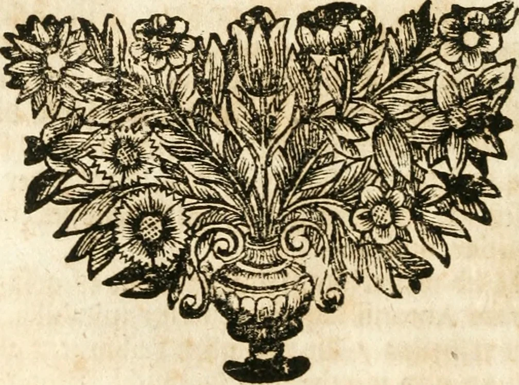 An illustration from VIrtVosIVs pantheon, Deo & sanCtIs ereCtVM, id est, Sermones panegyrici de praecipuis sacrorum ordinum fundatoribus, patriarchis, aliisque terrarum patronis, ad normam & formam Psalmo-graphi, Psal. 148.v.I : LaVDate IpsVM In eXCeLsIs : insertis nonnullis festis de B.M.V. de circumcisione Domini &c. & duodecim signis praedestinationis, quorum singula singulis mensibus praefiguntur cum symbolis chrono-graphicis, & figuris = Das ist, Lob-Predigen von denen fürnehmsten heil. Ordens-Stifftern, Patriarchen, und andern heiligen Lands-Patronen : dann auch auff etwelchen Mariae-Festtägen, und von denen 12. Zeichen der göttlichen Gnaden-Wahl, deren jedes jedem Monat vorgesetzt wird : pars [I-III], 1723, leaf 427