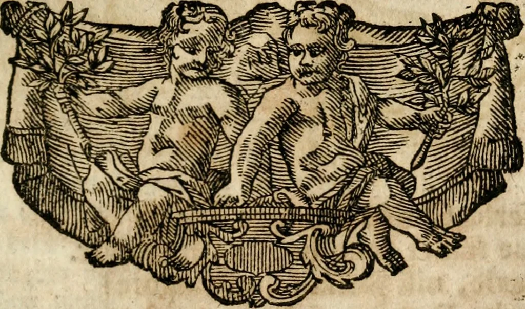 An illustration from VIrtVosIVs pantheon, Deo & sanCtIs ereCtVM, id est, Sermones panegyrici de praecipuis sacrorum ordinum fundatoribus, patriarchis, aliisque terrarum patronis, ad normam & formam Psalmo-graphi, Psal. 148.v.I : LaVDate IpsVM In eXCeLsIs : insertis nonnullis festis de B.M.V. de circumcisione Domini &c. & duodecim signis praedestinationis, quorum singula singulis mensibus praefiguntur cum symbolis chrono-graphicis, & figuris = Das ist, Lob-Predigen von denen fürnehmsten heil. Ordens-Stifftern, Patriarchen, und andern heiligen Lands-Patronen : dann auch auff etwelchen Mariae-Festtägen, und von denen 12. Zeichen der göttlichen Gnaden-Wahl, deren jedes jedem Monat vorgesetzt wird : pars [I-III], 1723, leaf 440