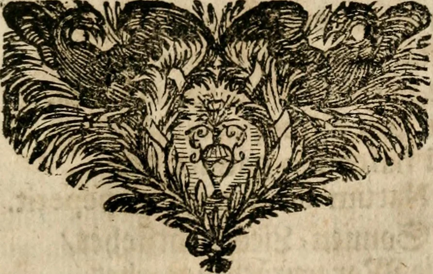 An illustration from VIrtVosIVs pantheon, Deo & sanCtIs ereCtVM, id est, Sermones panegyrici de praecipuis sacrorum ordinum fundatoribus, patriarchis, aliisque terrarum patronis, ad normam & formam Psalmo-graphi, Psal. 148.v.I : LaVDate IpsVM In eXCeLsIs : insertis nonnullis festis de B.M.V. de circumcisione Domini &c. & duodecim signis praedestinationis, quorum singula singulis mensibus praefiguntur cum symbolis chrono-graphicis, & figuris = Das ist, Lob-Predigen von denen fürnehmsten heil. Ordens-Stifftern, Patriarchen, und andern heiligen Lands-Patronen : dann auch auff etwelchen Mariae-Festtägen, und von denen 12. Zeichen der göttlichen Gnaden-Wahl, deren jedes jedem Monat vorgesetzt wird : pars [I-III], 1723, leaf 572