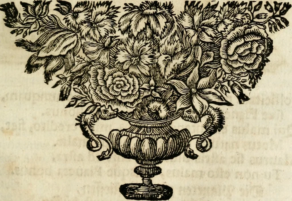 An illustration from VIrtVosIVs pantheon, Deo & sanCtIs ereCtVM, id est, Sermones panegyrici de praecipuis sacrorum ordinum fundatoribus, patriarchis, aliisque terrarum patronis, ad normam & formam Psalmo-graphi, Psal. 148.v.I : LaVDate IpsVM In eXCeLsIs : insertis nonnullis festis de B.M.V. de circumcisione Domini &c. & duodecim signis praedestinationis, quorum singula singulis mensibus praefiguntur cum symbolis chrono-graphicis, & figuris = Das ist, Lob-Predigen von denen fürnehmsten heil. Ordens-Stifftern, Patriarchen, und andern heiligen Lands-Patronen : dann auch auff etwelchen Mariae-Festtägen, und von denen 12. Zeichen der göttlichen Gnaden-Wahl, deren jedes jedem Monat vorgesetzt wird : pars [I-III], 1723, leaf 72