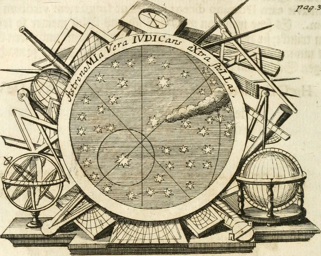 An illustration from VIrtVosIVs pantheon, Deo & sanCtIs ereCtVM, id est, Sermones panegyrici de praecipuis sacrorum ordinum fundatoribus, patriarchis, aliisque terrarum patronis, ad normam & formam Psalmo-graphi, Psal. 148.v.I : LaVDate IpsVM In eXCeLsIs : insertis nonnullis festis de B.M.V. de circumcisione Domini &c. & duodecim signis praedestinationis, quorum singula singulis mensibus praefiguntur cum symbolis chrono-graphicis, & figuris = Das ist, Lob-Predigen von denen fürnehmsten heil. Ordens-Stifftern, Patriarchen, und andern heiligen Lands-Patronen : dann auch auff etwelchen Mariae-Festtägen, und von denen 12. Zeichen der göttlichen Gnaden-Wahl, deren jedes jedem Monat vorgesetzt wird : pars [I-III], 1723, leaf 73