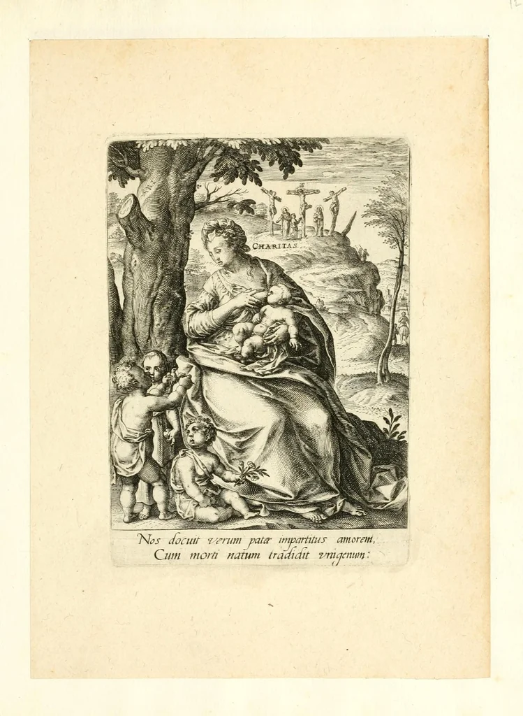 An illustration from Virtvtvm vitiorvmq[ve] : quibus capitalium nome inditum est, septenario numero protritorum, encomia vna cum praemijs poenis[qve] quae eorum cultores manent, exemplis testimonijsq[ue] sacrarum litterarum adumbrata, leaf 29