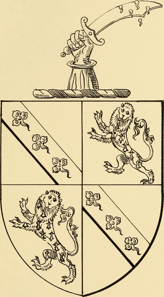 An illustration from The Visitacion of Staffordschire, 1883, leaf 110