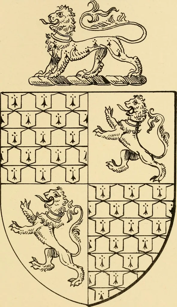 An illustration from The Visitacion of Staffordschire, 1883, leaf 140