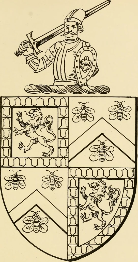 An illustration from The Visitacion of Staffordschire, 1883, leaf 194