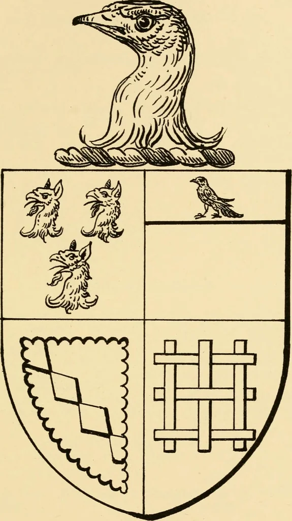 An illustration from The Visitacion of Staffordschire, 1883, leaf 208