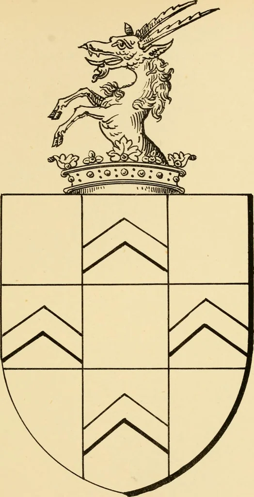 An illustration from The Visitacion of Staffordschire, 1883, leaf 218