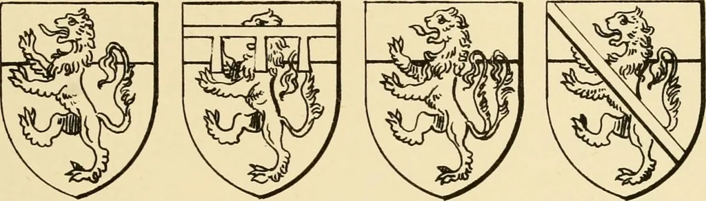 An illustration from The Visitacion of Staffordschire, 1883, leaf 46