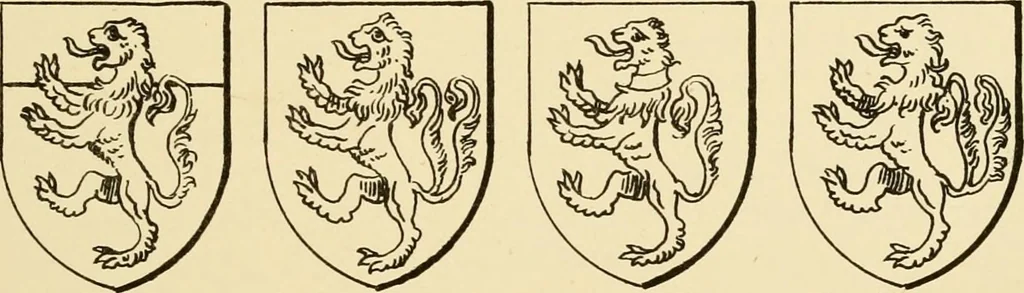 An illustration from The Visitacion of Staffordschire, 1883, leaf 46