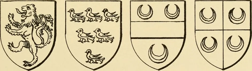An illustration from The Visitacion of Staffordschire, 1883, leaf 46