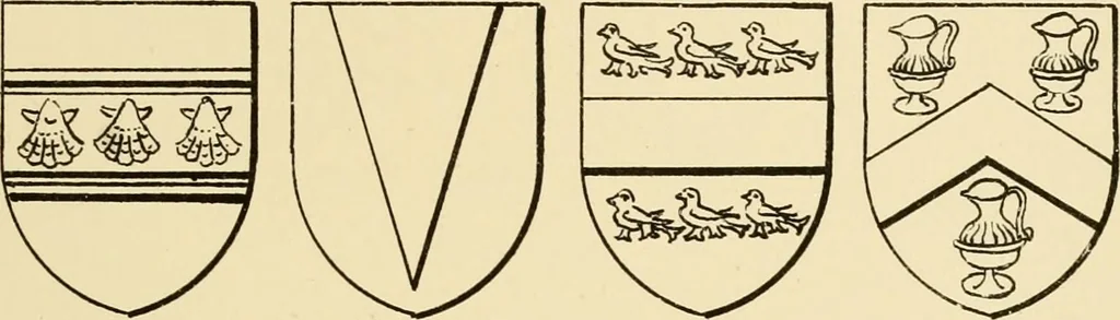 An illustration from The Visitacion of Staffordschire, 1883, leaf 54