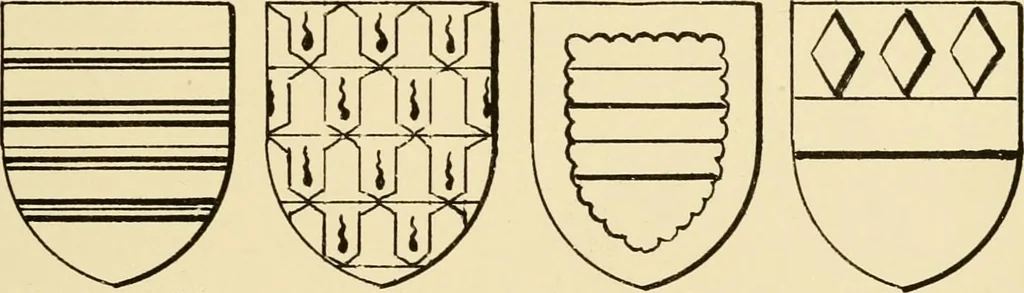 An illustration from The Visitacion of Staffordschire, 1883, leaf 54