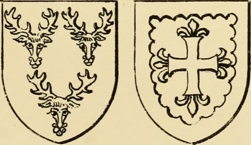 An illustration from The Visitacion of Staffordschire, 1883, leaf 54