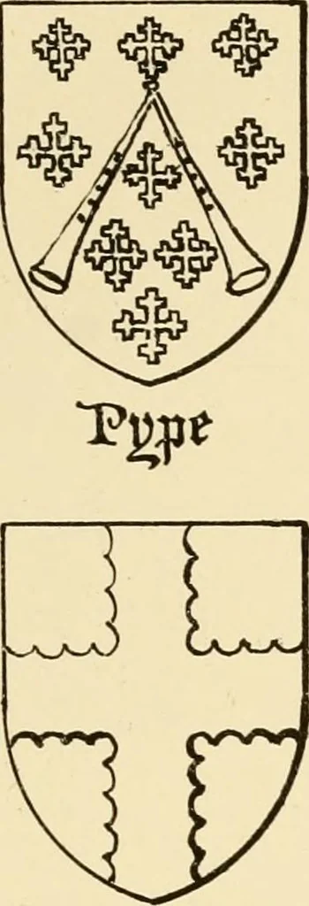 An illustration from The Visitacion of Staffordschire, 1883, leaf 56