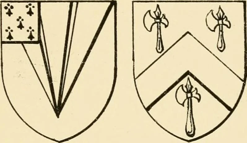 An illustration from The Visitacion of Staffordschire, 1883, leaf 56