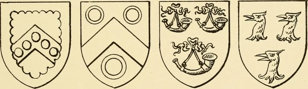 An illustration from The Visitacion of Staffordschire, 1883, leaf 56