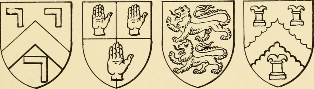 An illustration from The Visitacion of Staffordschire, 1883, leaf 56