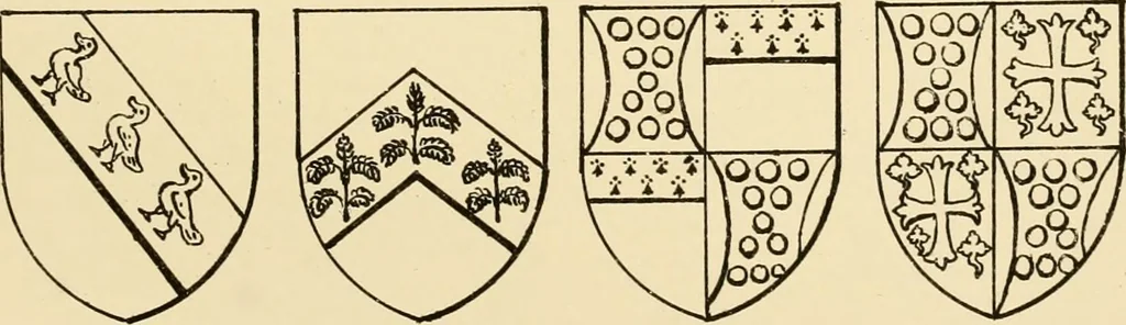 An illustration from The Visitacion of Staffordschire, 1883, leaf 56