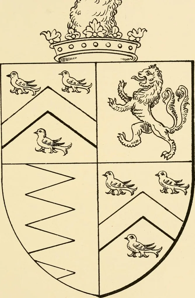 An illustration from The Visitacion of Staffordschire, 1883, leaf 78
