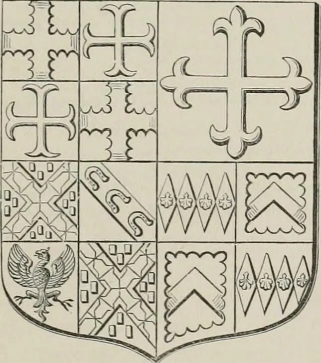 An illustration from The visitation of the county of Somerset in the year 1623, 1876, leaf 188