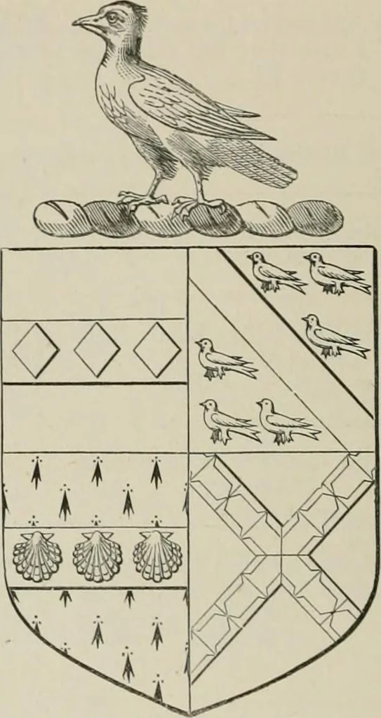 An illustration from The visitation of the county of Somerset in the year 1623, 1876, leaf 207