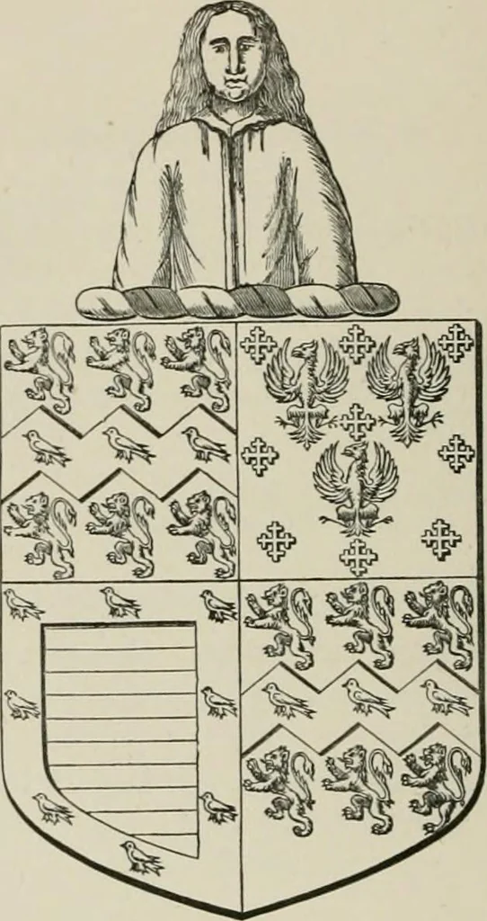 An illustration from The visitation of the county of Somerset in the year 1623, 1876, leaf 211