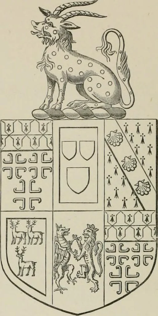 An illustration from The visitation of the county of Somerset in the year 1623, 1876, leaf 221