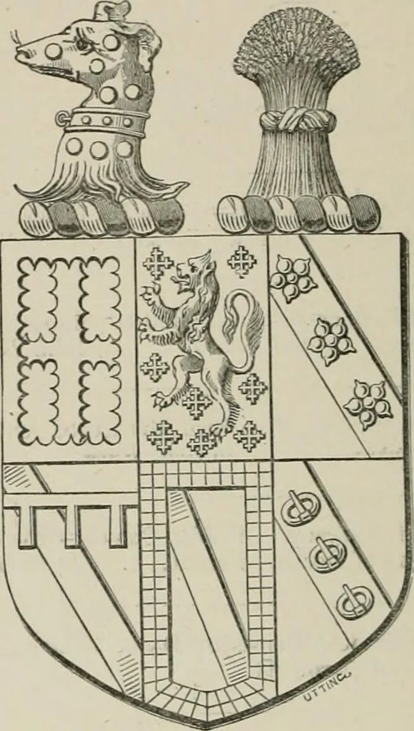 An illustration from The visitation of the county of Somerset in the year 1623, 1876, leaf 225