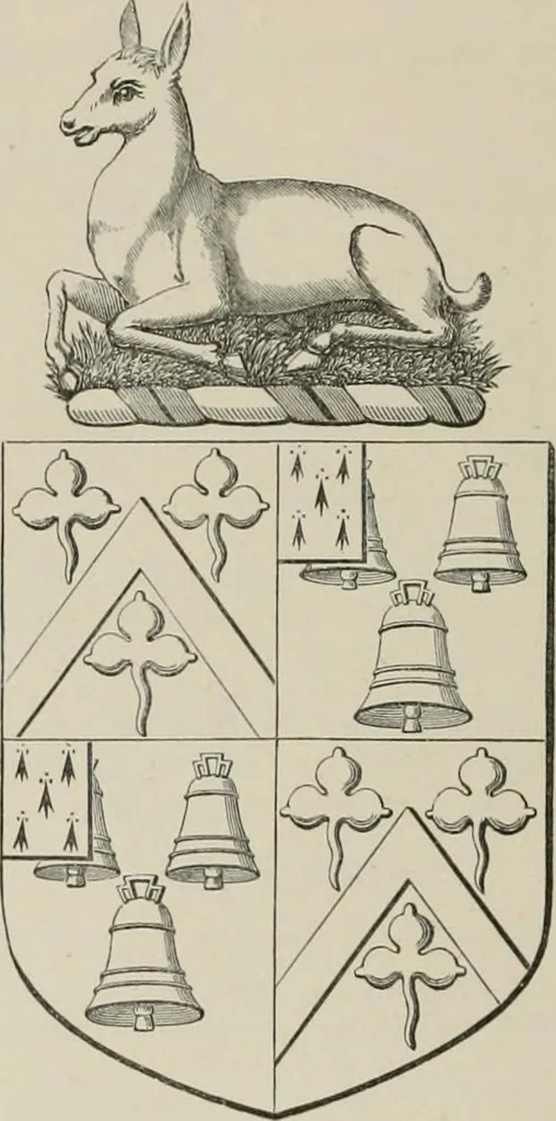 An illustration from The visitation of the county of Somerset in the year 1623, 1876, leaf 227