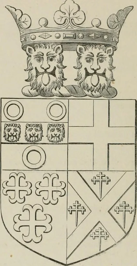 An illustration from The visitation of the county of Somerset in the year 1623, 1876, leaf 229