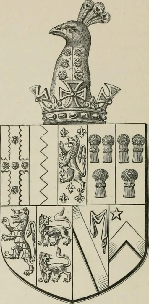 An illustration from The visitation of the county of Somerset in the year 1623, 1876, leaf 231