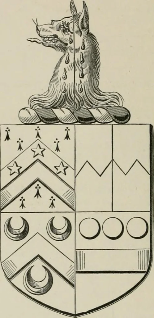 An illustration from The visitation of the county of Somerset in the year 1623, 1876, leaf 233