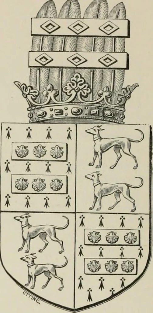 An illustration from The visitation of the county of Somerset in the year 1623, 1876, leaf 243