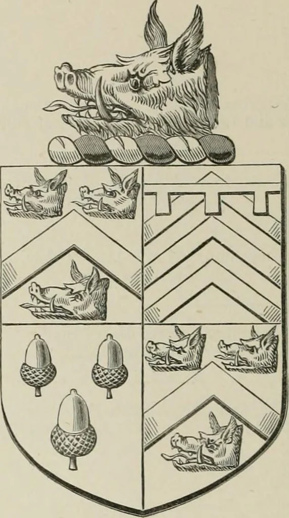 An illustration from The visitation of the county of Somerset in the year 1623, 1876, leaf 281