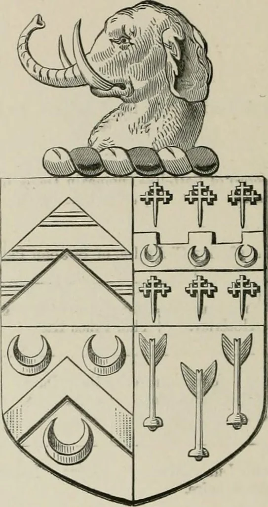An illustration from The visitation of the county of Somerset in the year 1623, 1876, leaf 283