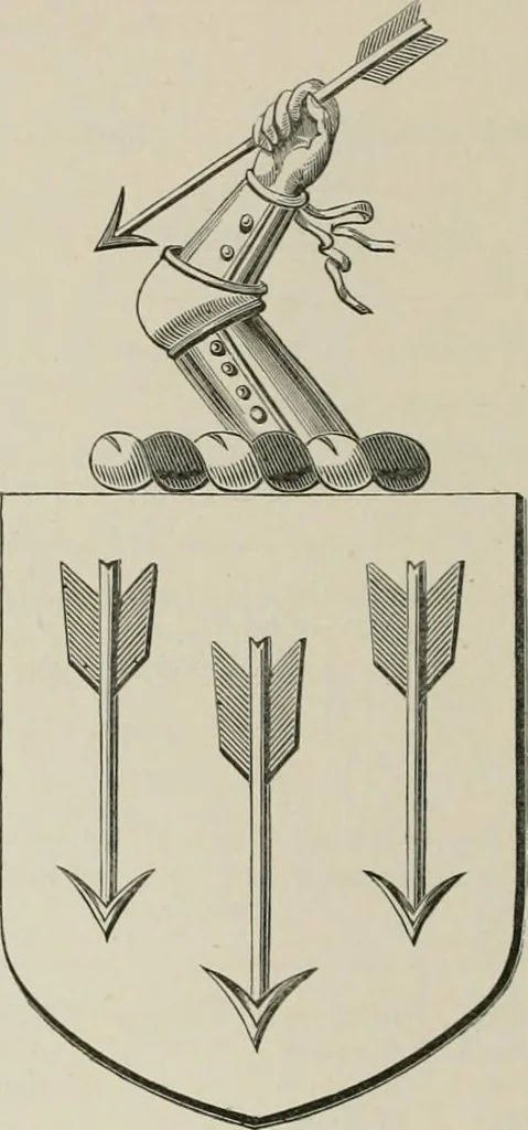 An illustration from The visitation of the county of Somerset in the year 1623, 1876, leaf 291