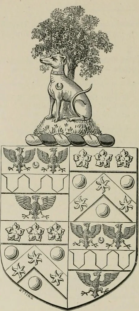 An illustration from The visitation of the county of Somerset in the year 1623, 1876, leaf 299